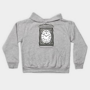 Old clockface Cartoon Grandfather Clock Kids Hoodie